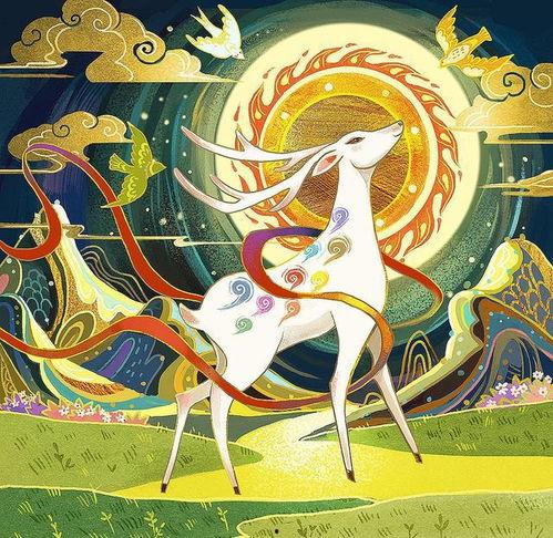 九色鹿广告画图文